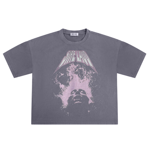 Grey “slash logo” Lucid Tee