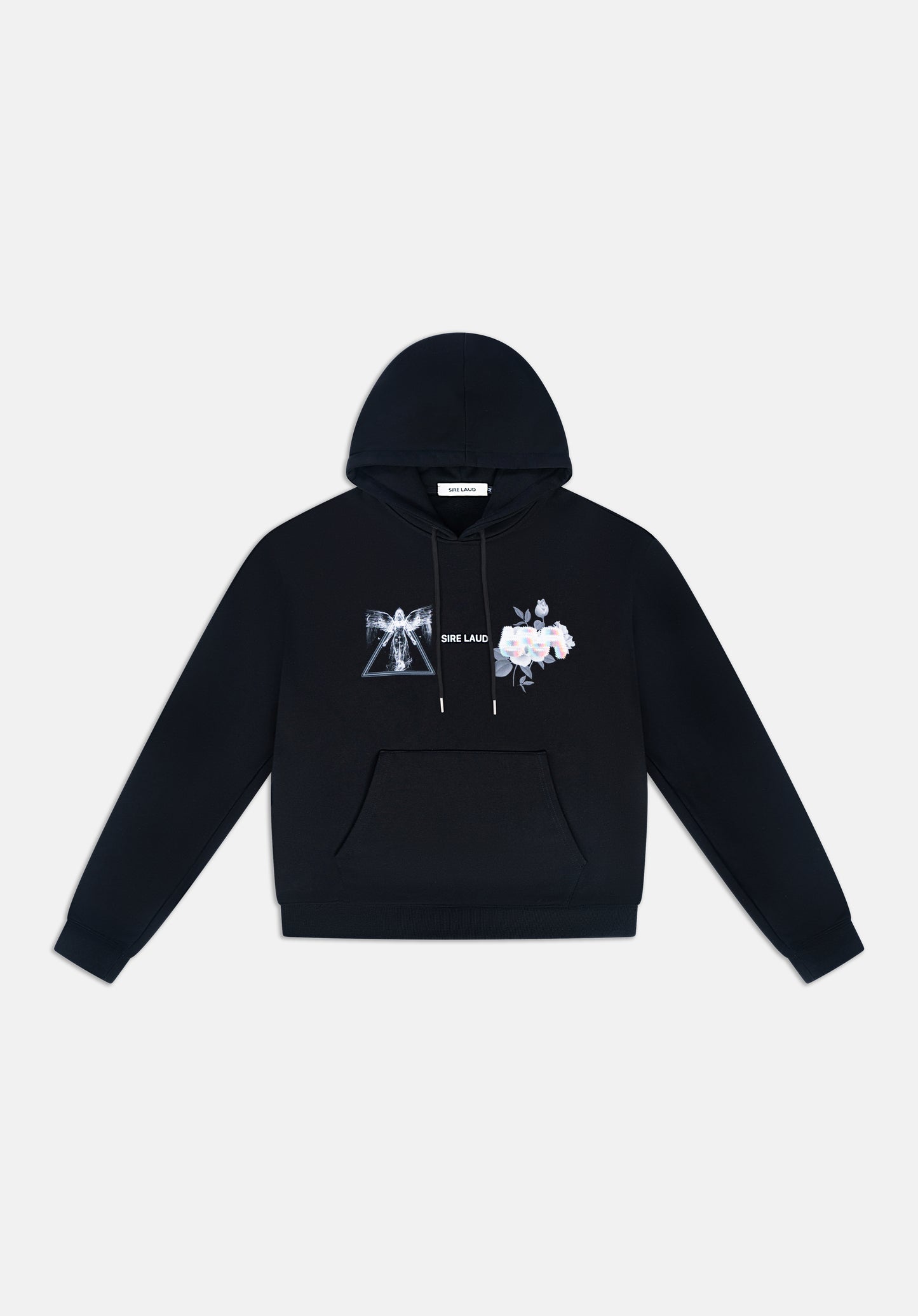 “Ethereal” Black Hooded Sweatshirt (Adults)